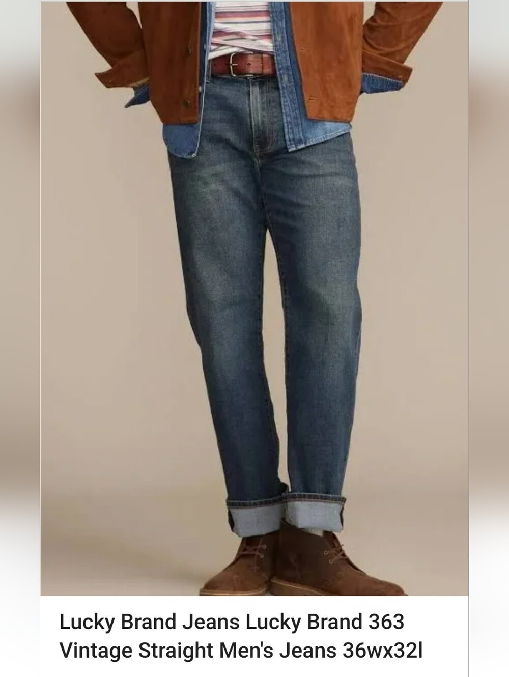 ​Lucky Brand 363 Vintage Straight Men's Jeans‎ Medium Wash 36x32